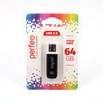 Флеш- накопитель USB 2.0 64Gb Perfeo C13 Black