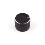 Ручка d=23 мм металлическая к резисторам, на вал 6 мм, цвет- черный