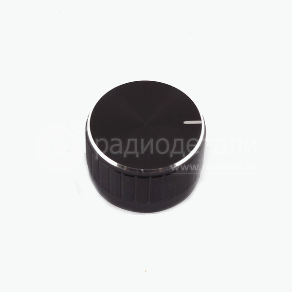 Ручка d=30 мм металлическая к резисторам, на вал 6 мм, цвет- черный