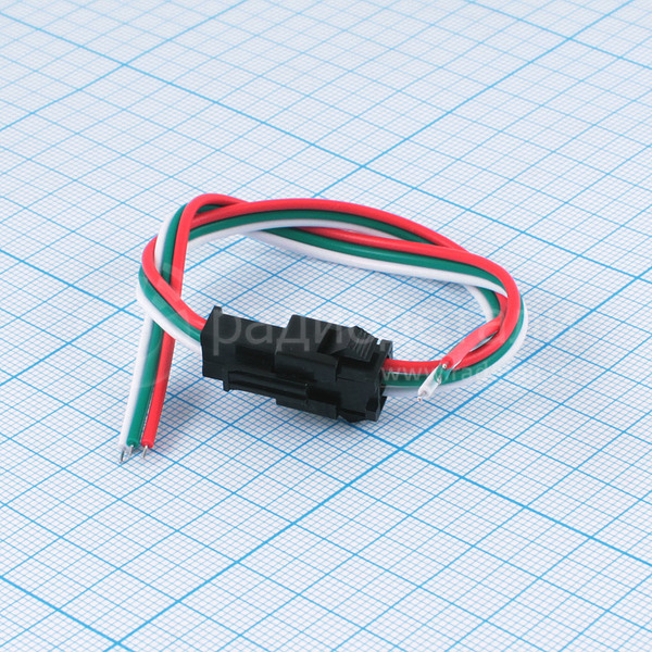 Комплект разъемов DC 3-pin c проводами (с защелкой)
