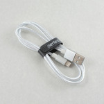 Lightning шт.- USB-А шт., 1.0m, в оплетке, Perfeo, белый/черный