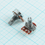Резистор переменный 10 кОм 20% 0.125 Вт логарифм B, вал 6/15 мм СП3-500кМ
