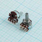 Резистор переменный 10/10 кОм сдвоенный 20% 0.125 Вт линейная А, вал 6/20мм СП3-500еМ
