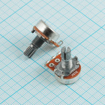 Резистор переменный 10 кОм 20% 0.125 Вт линейная B, вал 6/15 мм R16K4 B10K L15KC