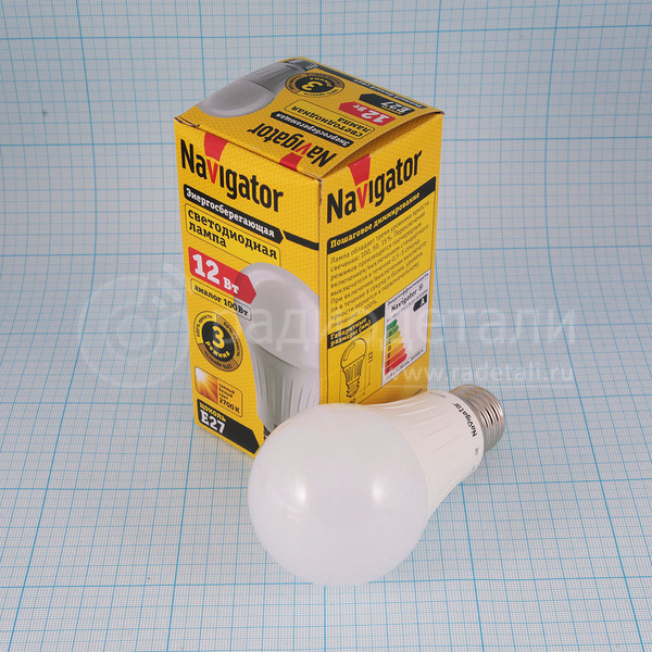 Лампа светодиодная NLL-A60-12-230-2.7K-E27-3STEPDIMM Navigator 61626