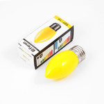 Светодиодная лампа свеча E27 220V 1W Желтый LB-376 FERON