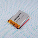 Аккумулятор LP545590 3.7V 2900mAh (5,4х55х90мм) с защитой, с выводами, Robiton