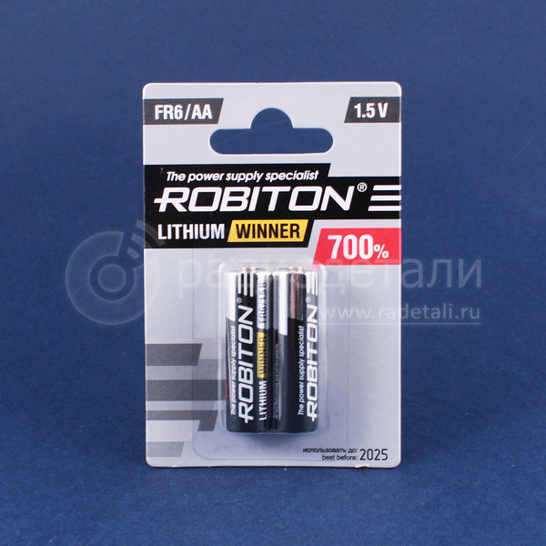 Батарейка AA (FR06) 1.5V LITHIUM WINNER Robiton