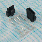 Комплект разъемов 4-pin Micro-Fit 3.0 mm (линейный)
