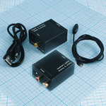 Преобразователь-конвертер с цифрового аудио S/PDIF в аналоговый стерео аудио 2RCA аудио ЦАП