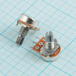 Резистор переменный 20 кОм 20% 0.125 Вт логарифм А, вал 6/15 мм R16K1 A20K L15KC