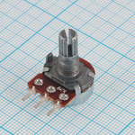 Резистор переменный 47 кОм 20% 0.125 Вт логарифм B, вал 6/15 мм СП3-500кМ