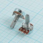Резистор переменный 10 кОм 20% 0.125 Вт линейная A, вал 6/20 мм СП3-500кМ