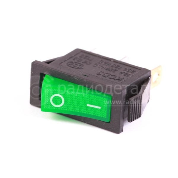 Выключатель OFF-ON, RWB-403, KCD3 220V/15A, подсветка neon, 3 контакта, под отв. 26х10,5мм, №12.029