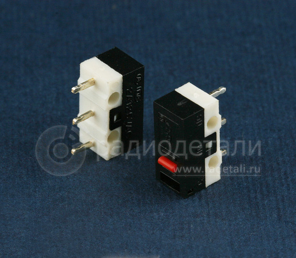 Микропереключатель - кнопка ON-(ON), RWА-101, 250V/1A, 3 контакта, корпус 13х8х6мм, 12.319А