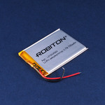 Аккумулятор LP304560 3.7V 700mAh (3х45х60мм) с защитой, с выводами, Robiton