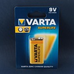 Батарейка Varta 9V Superlife/Heavy Duty 6F22 2022 BL1